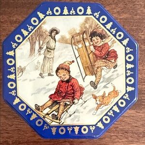 Vintage Carl Larsson Christmas collectible tin